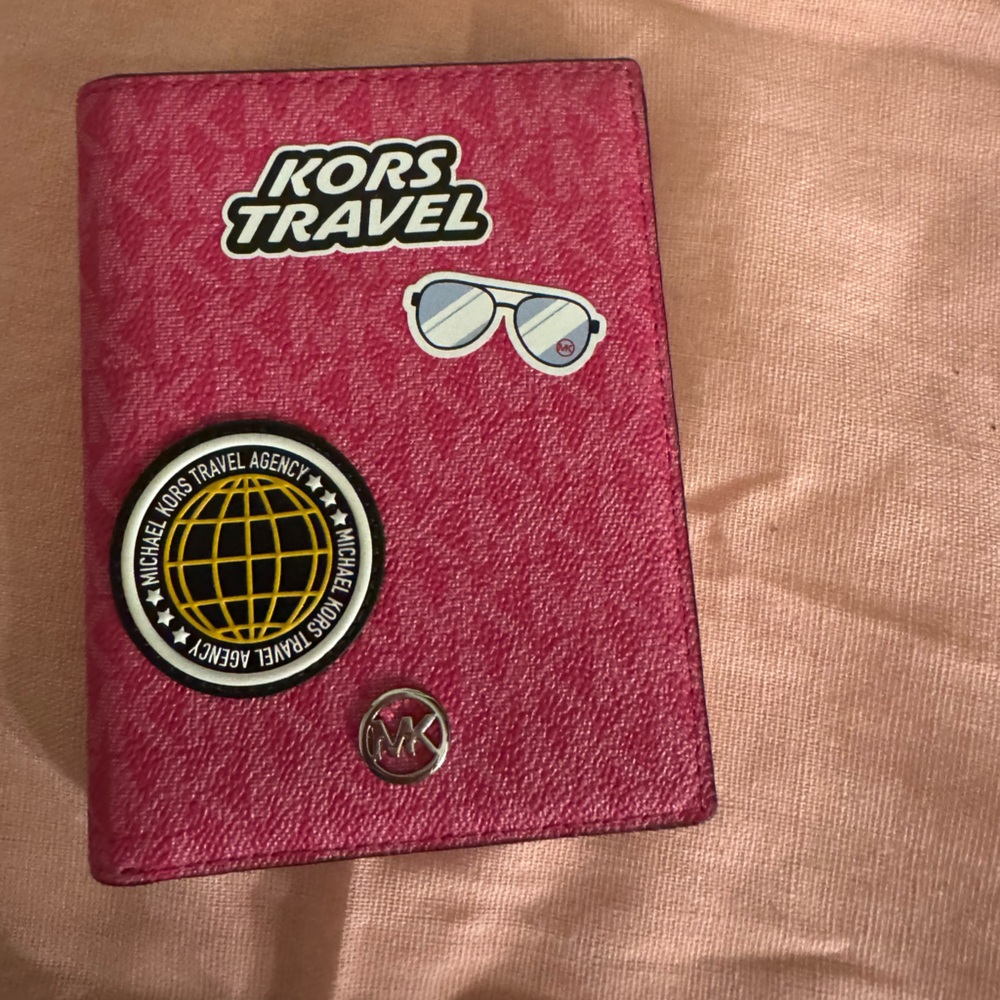 Michael Kors Fuchsia Travel Passport Cover